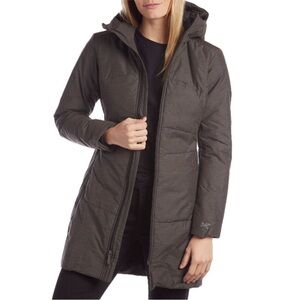 ARC'TERYX DARRAH Coat Jacket Long Primaloft Full Zip Hooded in Carbon Women's